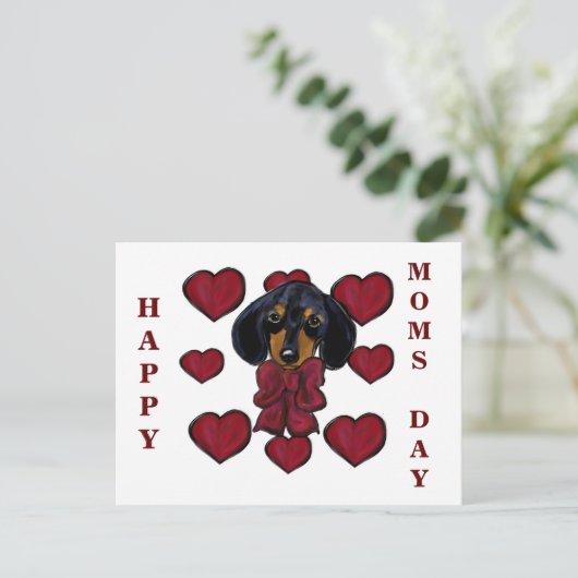Doxie Hearts Briefkaart (Staand voorkant)