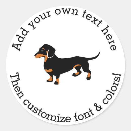 Doxie hondenliefde - Schattige klein teckel Ronde Sticker (Voorkant)