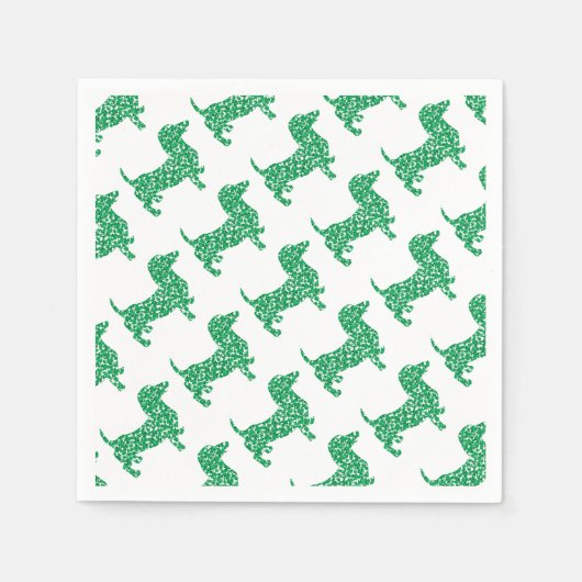 Doxie-in-Shamrocks Servetten (Voorkant)