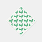 Doxie-in-Shamrocks Servetten (Hoek)