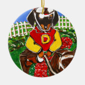 DOXIE JOCKEY KERAMISCH ORNAMENT (Voorkant)