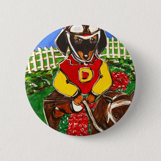 DOXIE JOCKEY RONDE BUTTON 5,7 CM (Voorkant)