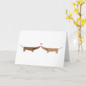 doxie liefde kaart (Gele Bloem)