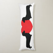 Doxie Liefde Lichaamskussen (Achterkant (Verticaal))