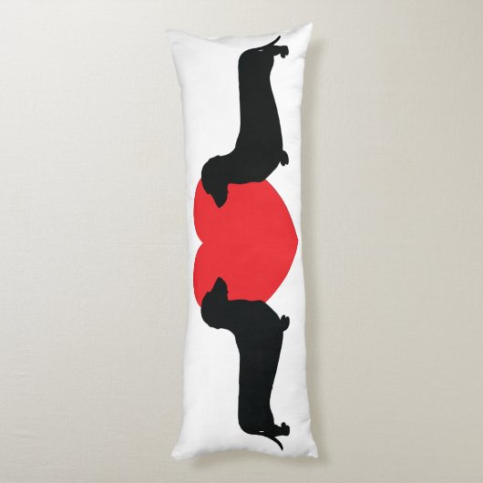 Doxie Liefde Lichaamskussen (Achterkant (Verticaal))