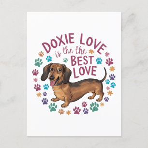 Doxie Love Is De Beste Liefde Briefkaart