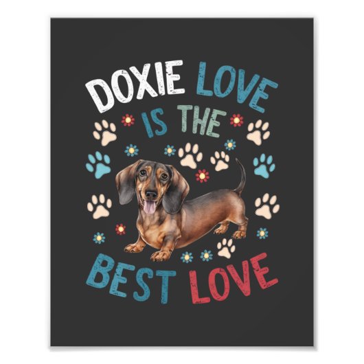 Doxie Love is de beste liefde Foto Afdruk (Voorkant)