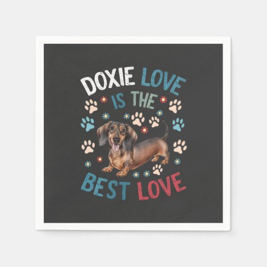 Doxie Love is de beste liefde Servet (Voorkant)