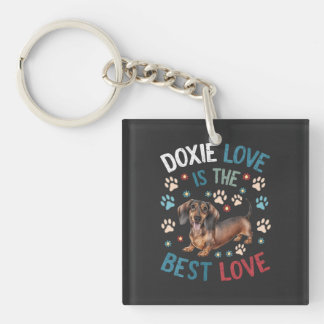 Doxie Love is de beste liefde Sleutelhanger
