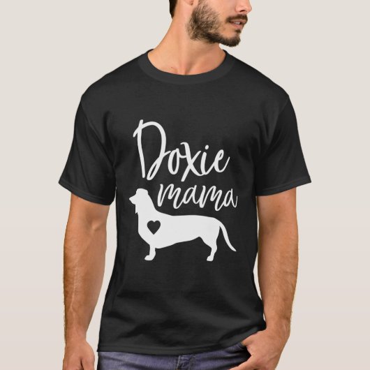 Doxie Mama Dachshund Mam Grappige Wiener Hond Gift T-shirt (Voorkant)
