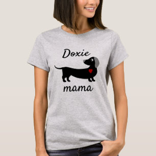 Doxie Mama Dachshund Rood Hart T-shirt
