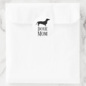Doxie mama ronde sticker (Tas)