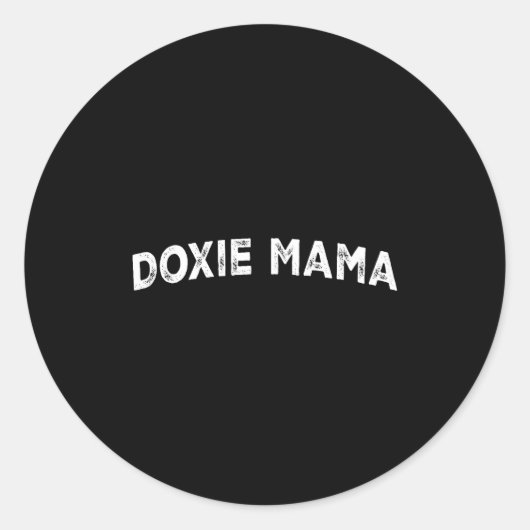 Doxie Mama  Ronde Sticker (Voorkant)