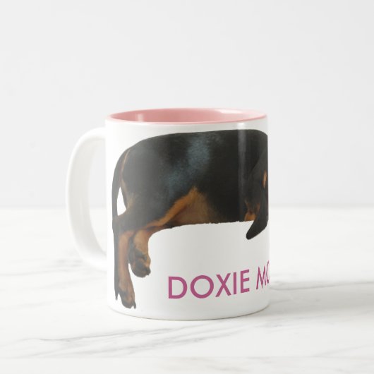 Doxie mama Sleepy Puppy Mok (Voorkant links)