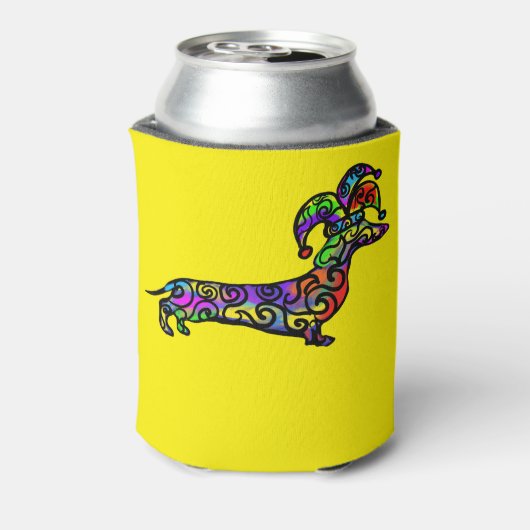Doxie Mardi Gras Blikjeskoeler (Blikje Achterkant)