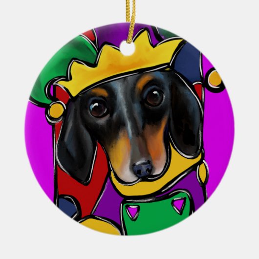 DOXIE MARDI GRAS           KERAMISCH ORNAMENT (Voorkant)