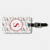 Doxie Merry & Bright Teckel Kerstmis Bagagelabel (Voorkant horizontaal)