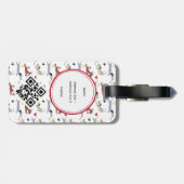 Doxie Merry & Bright Teckel Kerstmis Bagagelabel (Achterkant horizontaal)