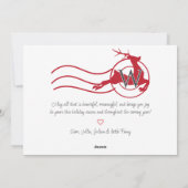 Doxie Merry & Bright Teckel Kerstmis Feestdagenkaart (Achterkant)