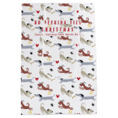 Doxie Merry & Bright Teckel Kerstmis Medium Cadeauzakje (Achterkant)