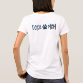 Doxie Moeder Ice Blue T-Shirt met Aangepaste Naam (Achterkant)