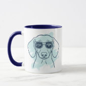 Doxie Mom Mug – Personalized Ice Blue Dachshund Mok (Links)