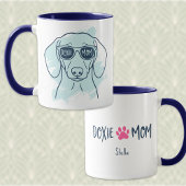 Doxie Mom Mug – Personalized Ice Blue Dachshund Mok
