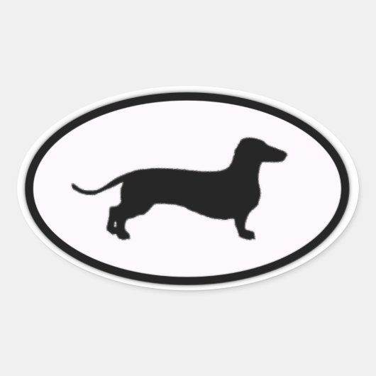 doxie ovale sticker (Voorkant)