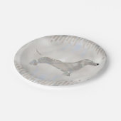 Doxie parelsilhouette papieren bordje (Gekanteld)