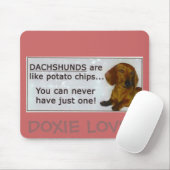 doxie_potato_chips, DOXIE LOVER Muismat (Met muis)