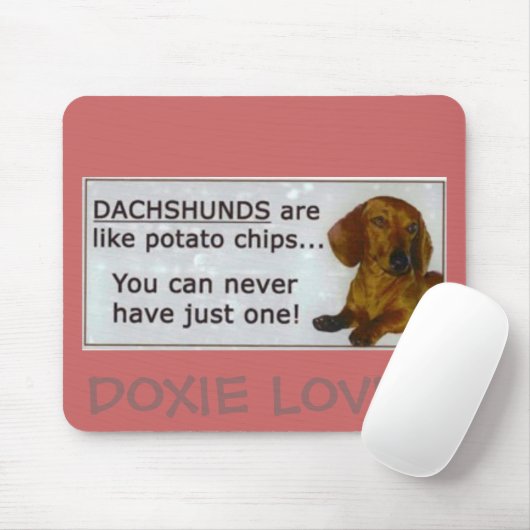 doxie_potato_chips, DOXIE LOVER Muismat (Met muis)