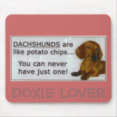 doxie_potato_chips, DOXIE LOVER Muismat (Voorkant)
