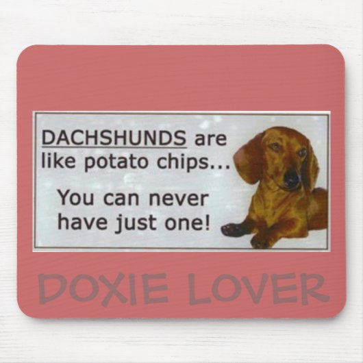 doxie_potato_chips, DOXIE LOVER Muismat (Voorkant)