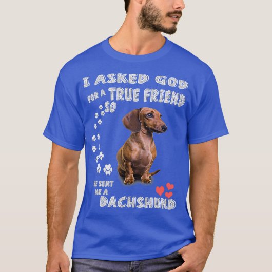 Doxie Puppy Wiener Weenie Dog mam Papa Miniatuur T-shirt (Voorkant)
