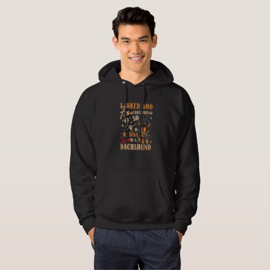 Doxie Puppy Wiener Weenie Dog Mom Dad  Miniature D Hoodie (Voorkant volledig)