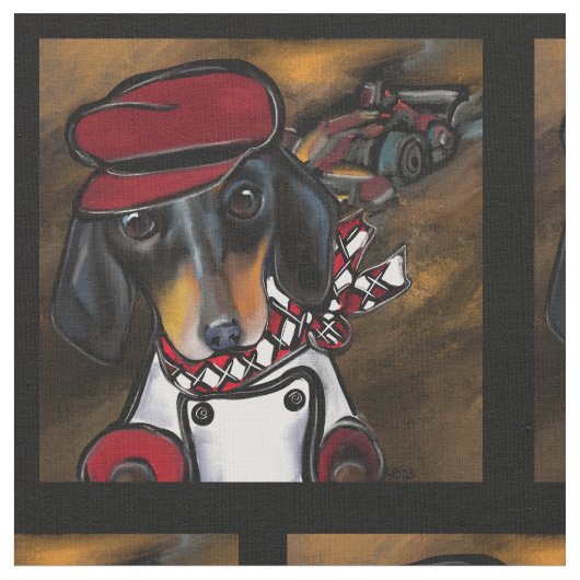 Doxie Racer Stof (Close Up)