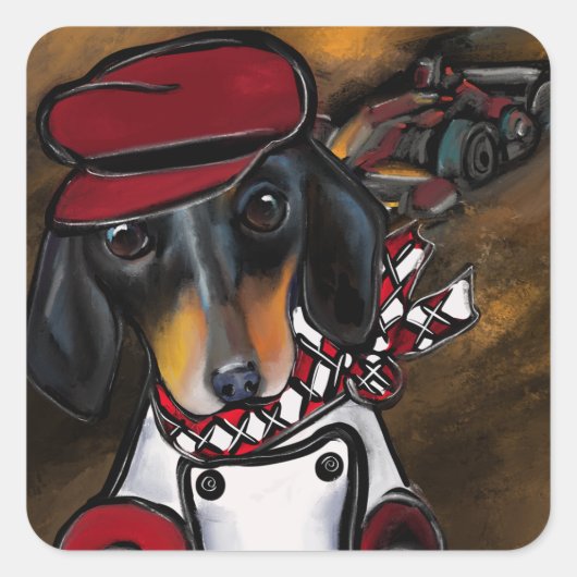 DOXIE RACER VIERKANTE STICKER (Voorkant)
