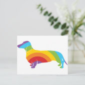 Doxie regenboogverbinding briefkaart (Staand voorkant)