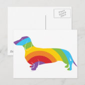 Doxie regenboogverbinding briefkaart (Voorkant / Achterkant)