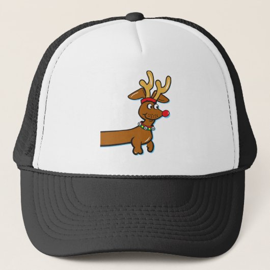 Doxie-rendier-front-all-over Trucker Pet (Voorkant)