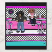 Doxie Rock and Roll Wijn Etiket (Enkel label)