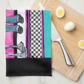 Doxie Rock en Roll Theedoek (Quarter Fold)