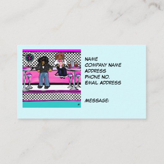 Doxie Rock en Roll Visitekaartje (Achterkant)