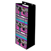 Doxie Rock en Roll Wijn Cadeautas (Voorkant Gekanteld)