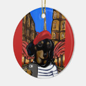 DOXIE SELFIE KERAMISCH ORNAMENT (Links)