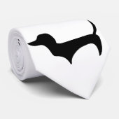 Doxie Silhouette Stropdas (Opgerold)