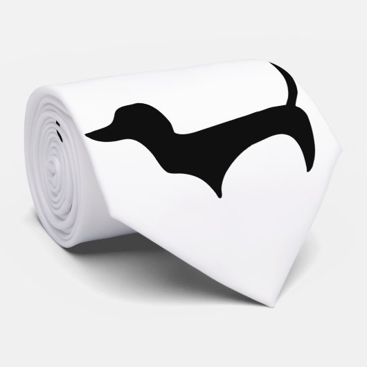 Doxie Silhouette Stropdas (Opgerold)