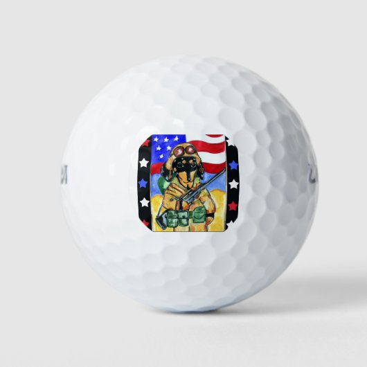 Doxie Soldaat Golfballen (Voorkant)