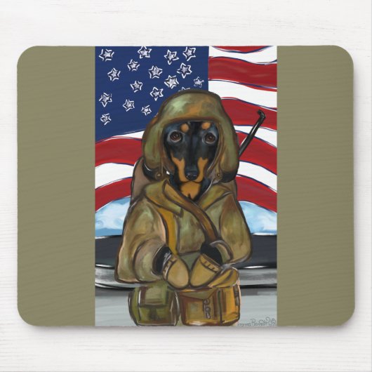 Doxie Soldaat Muismat (Voorkant)