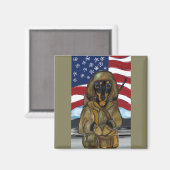 Doxie Soldier Magneet (Voorkant / Achterkant)
